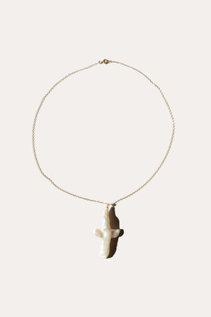 Pearl Cross Necklace
