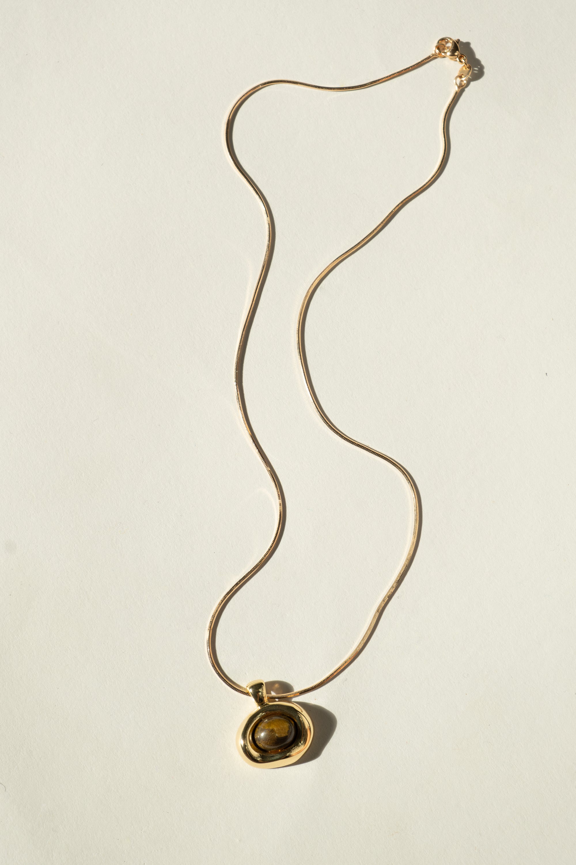 Tiger’s Eye Molten Pendant Necklace