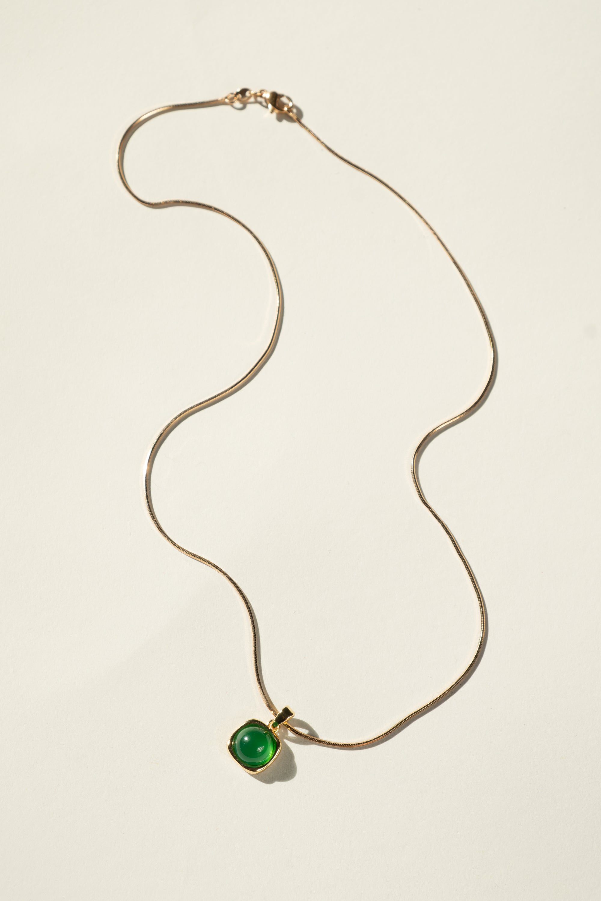 Green Aventurine Molten Pendant Necklace