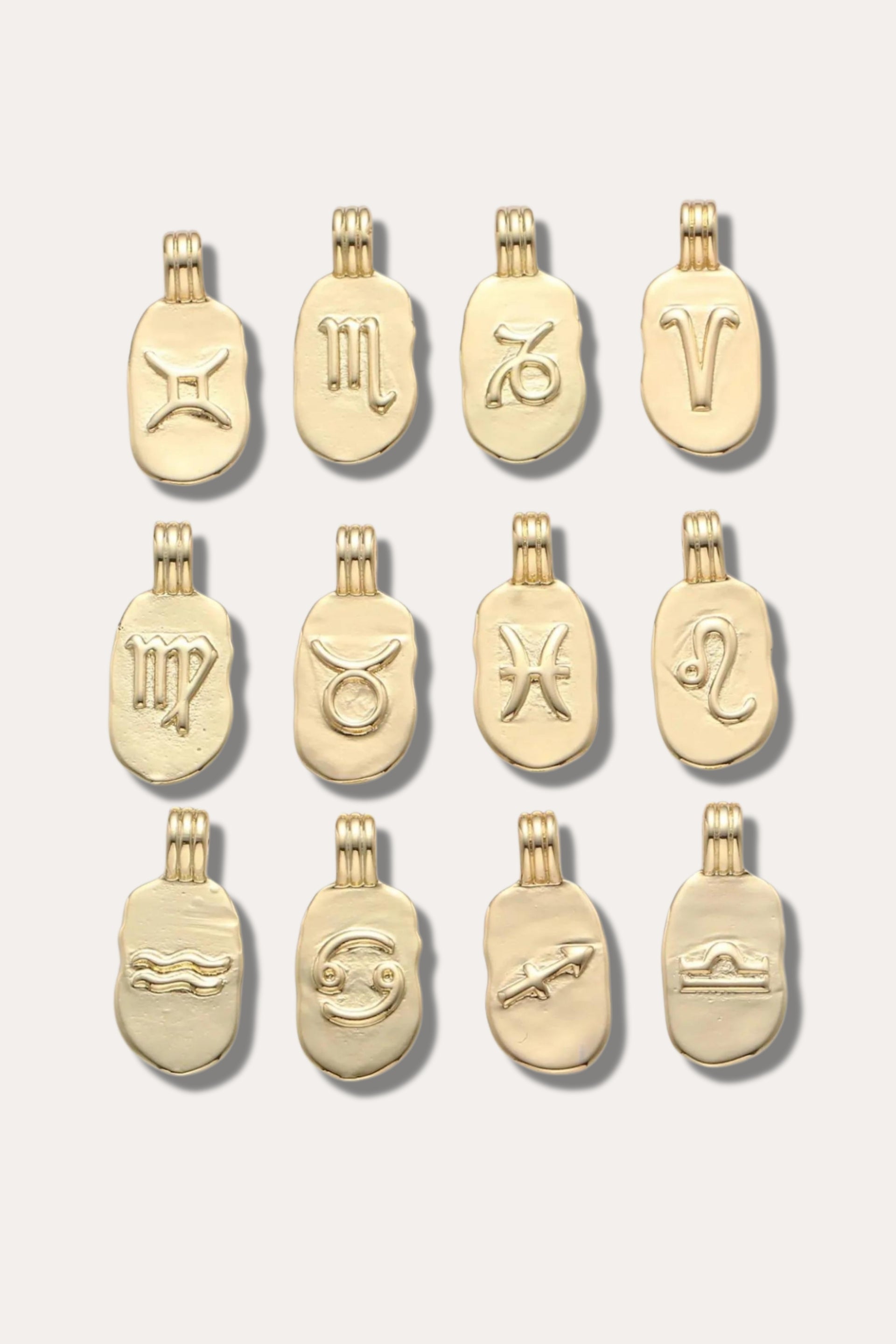 Zodiac Horoscope Sign Constellation Medallion Pendant Charm