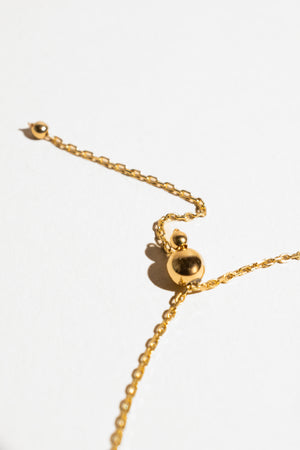 14K Gold Evil Eye Slider Bracelet