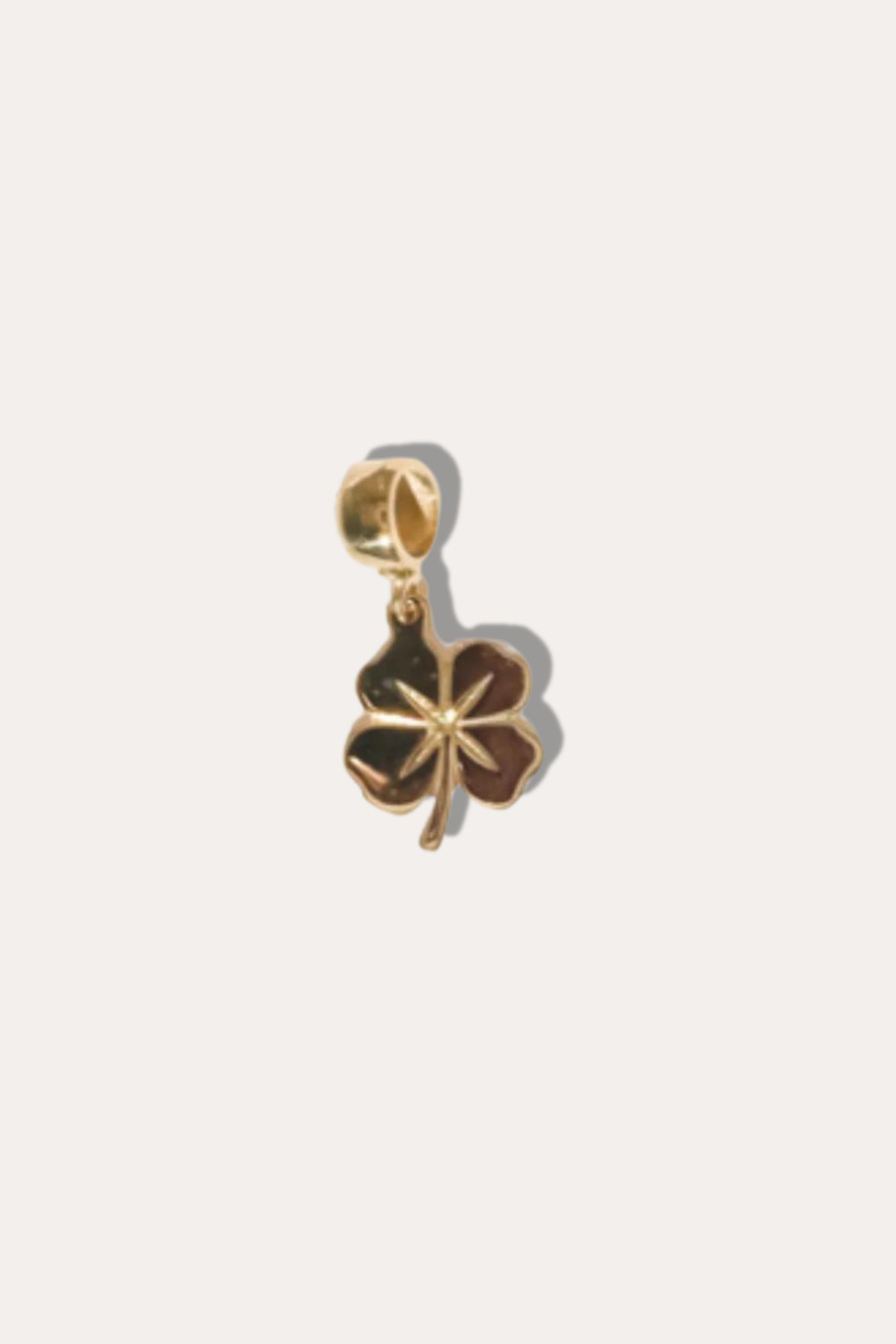 Four Leaf Clover Lucky Charm - 14k Yellow Gold