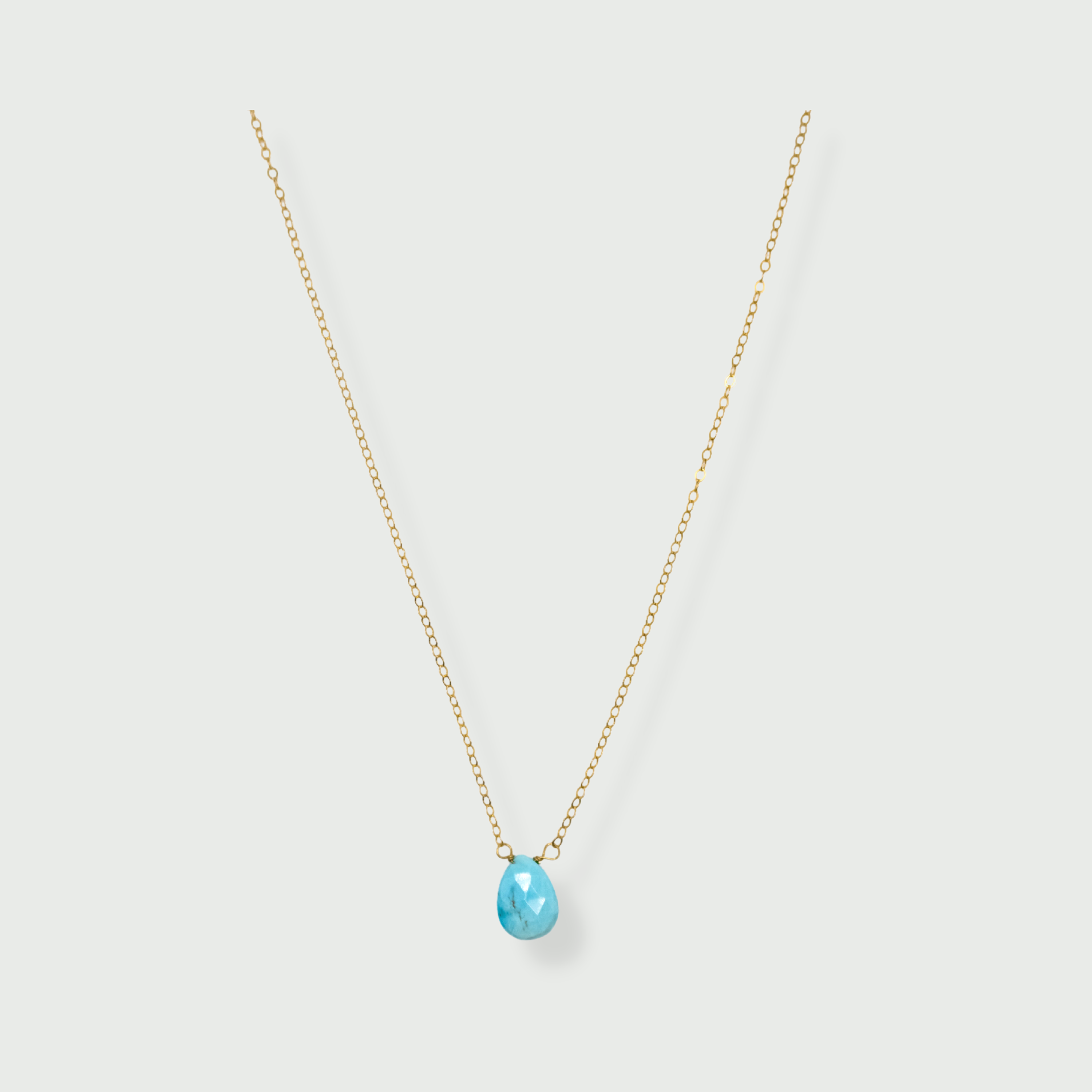 Petite Turquoise Drop Necklace
