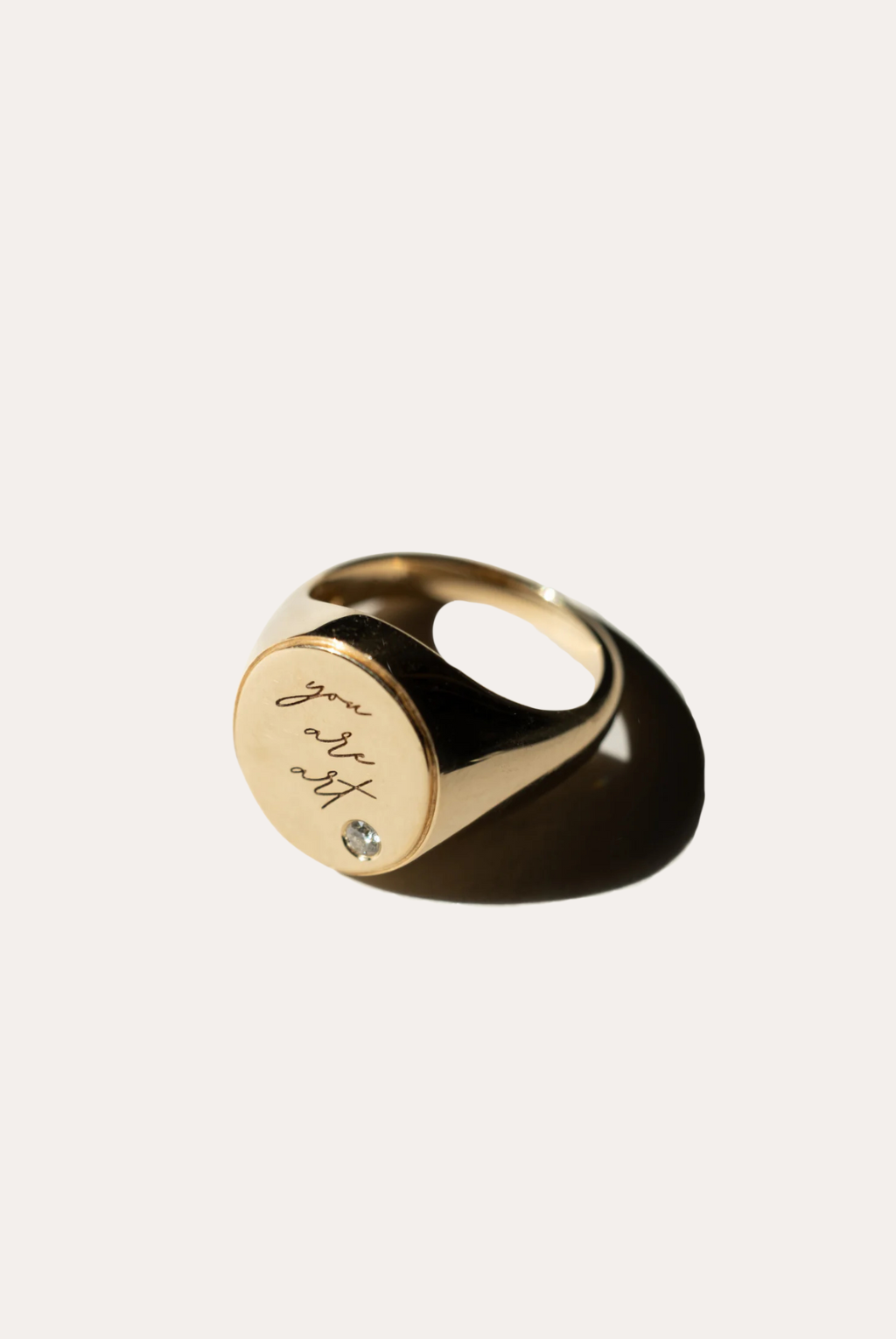 "You Are Art" Ring - 14k Yellow Gold