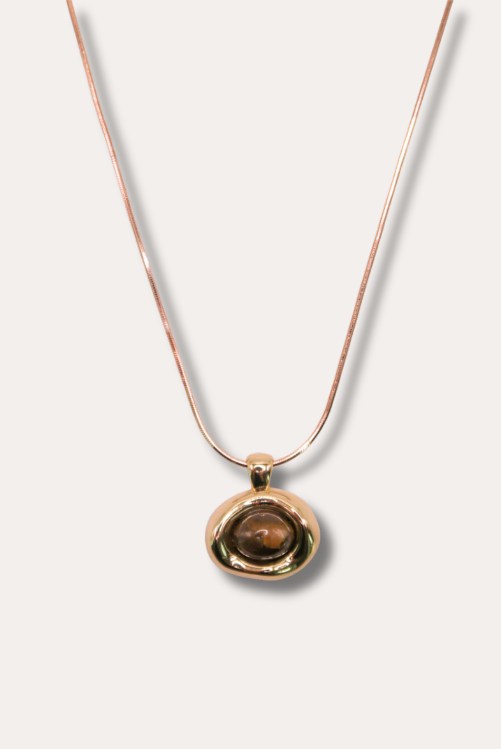 Tiger’s Eye Molten Pendant Necklace