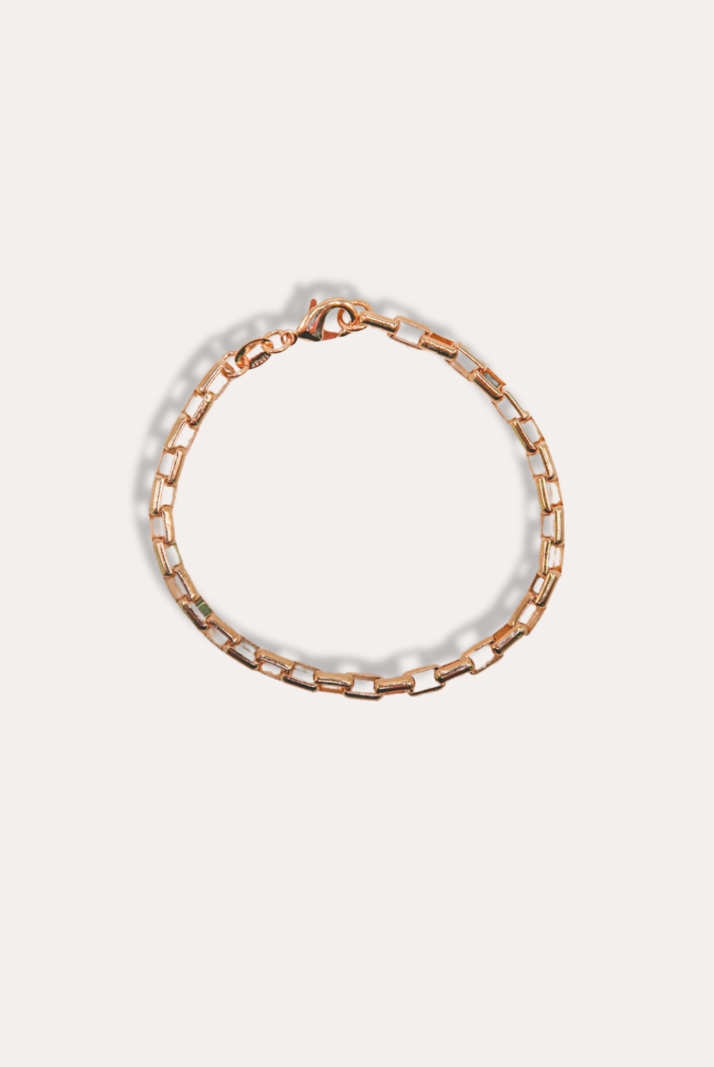 Vintage-Inspired Rounded Box Chain Bracelet