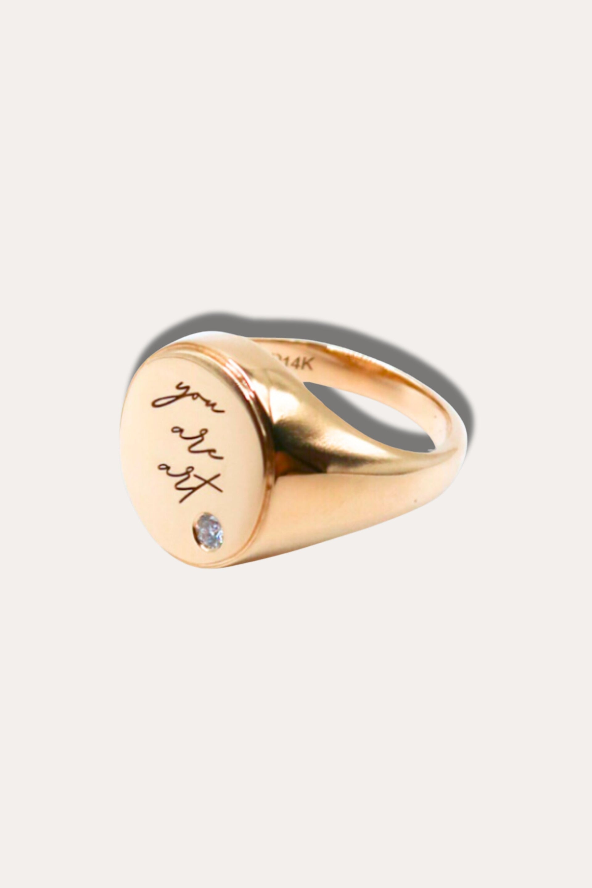 "You Are Art" Ring - 14k Yellow Gold